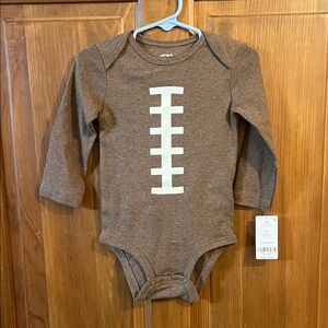 Carter's Brown Football-Themed Bodysuit 18M